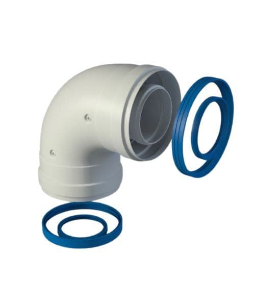 CODO SALIDA DE GASES COAXIAL 90º H-H 80/110