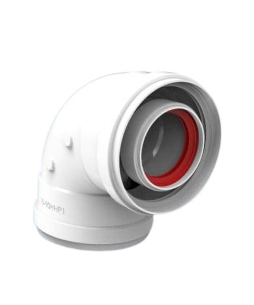 CODO SALIDA DE GASES COAXIAL 90º M-H 80/110 CODO SALIDA DE GASES COAXIAL 90º M-H 80/110